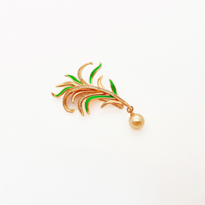 Leaves With Little Pearl Brooch
